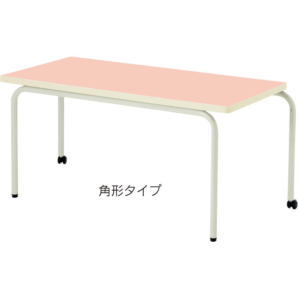 キャスター付きテーブル　台形