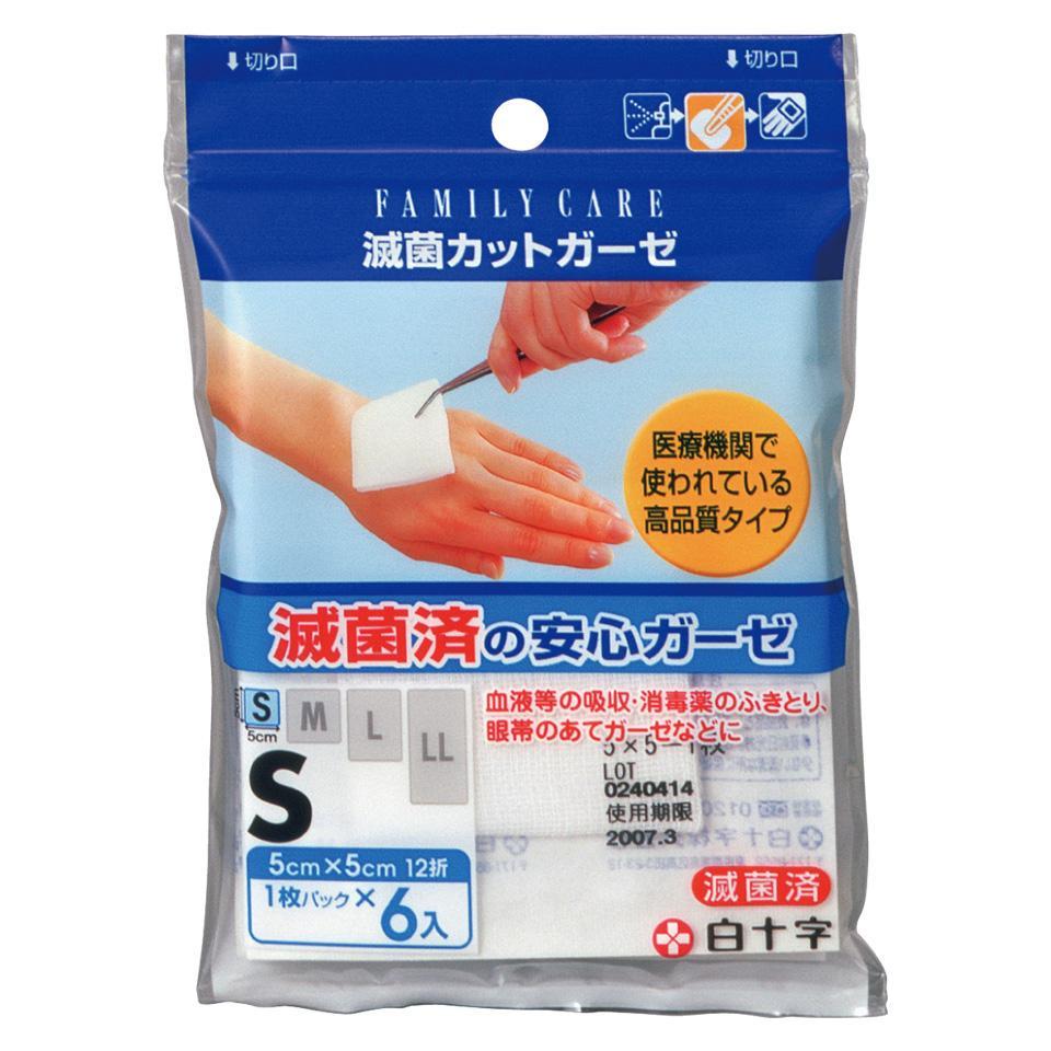 ＦＣ滅菌カットガーゼ　Ｓ　６枚